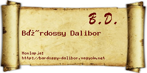 Bárdossy Dalibor névjegykártya
